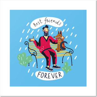 best friend forever dog Posters and Art